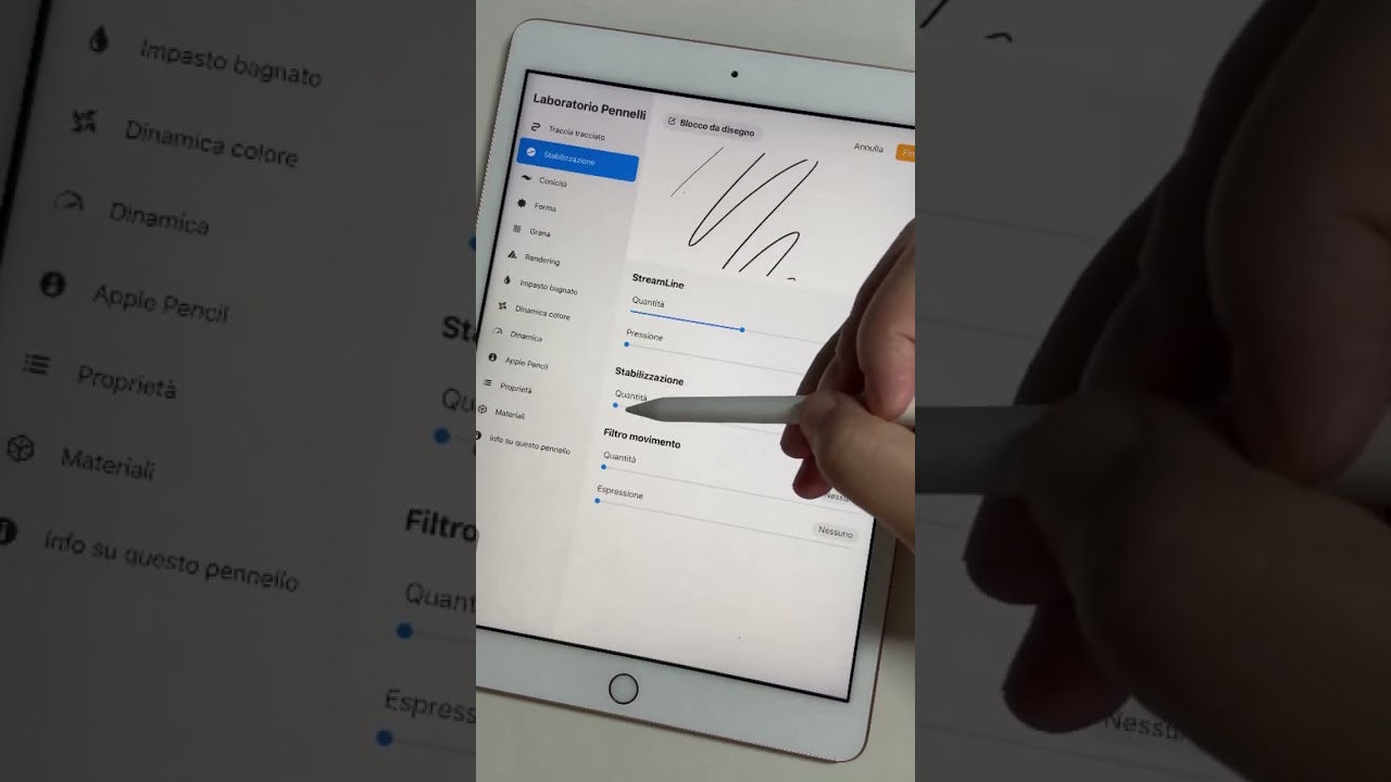 Come stabilizzare le linee in Procreate #tutorialprocreate