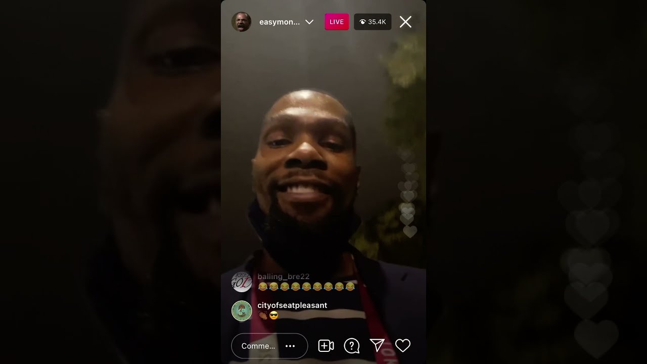 Kevin Durant First IG Live w/Team USA