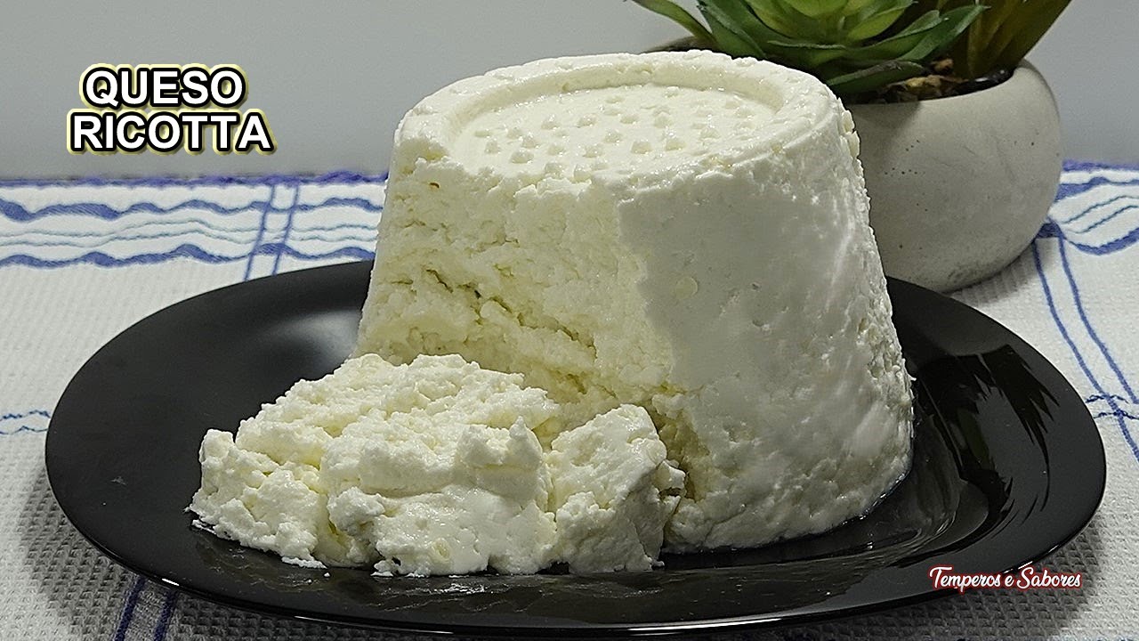 QUESO RICOTTA DELICIOSO MUY FÁCIL con solo 2 ingredientes Querias queso ricotta pues ahí lo tienes