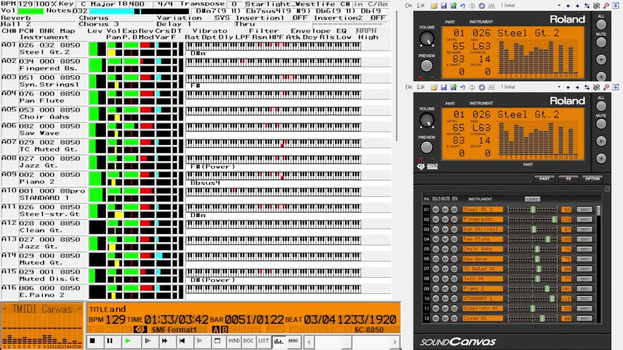 【 MIDI 】 Starlight_Westlife _C#  key     midi伴奏