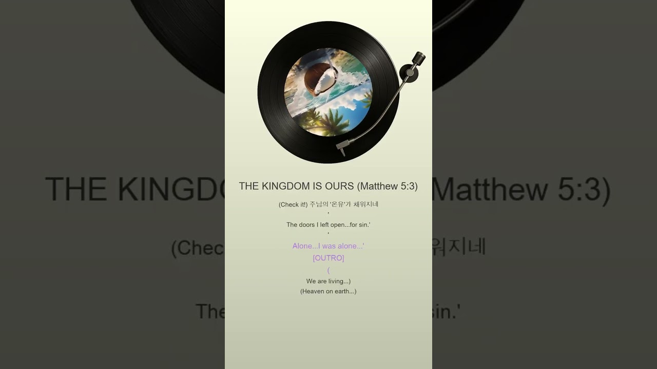 THE KINGDOM IS OURS (Matthew 5:3)