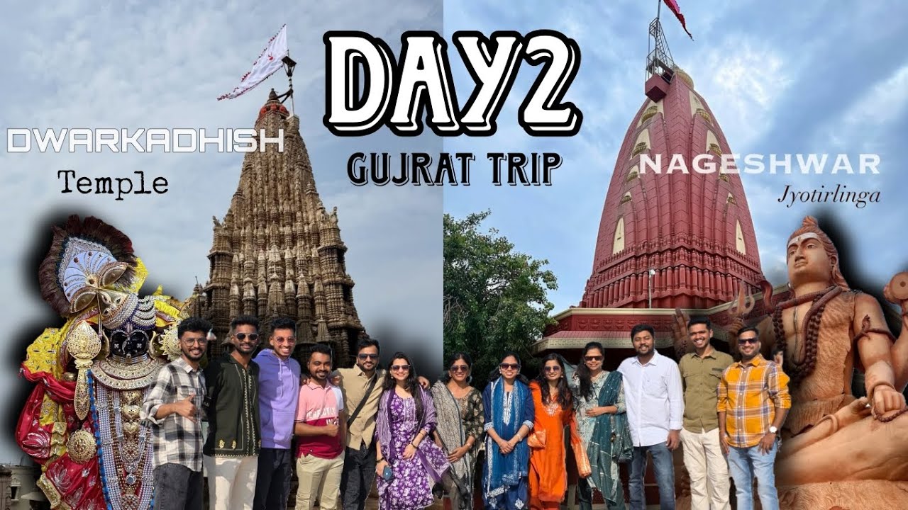 DAY 2 - GUJRAT | DWARKADHISH | NEGSHWAR | DWARKA BEACH ⛱️ #dwarkadhish #nageshwar #gujrat #trip 