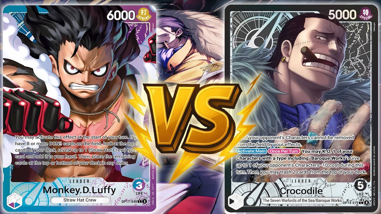 UP Luffy vs B Crocodile | OPTCG Sim Gameplay | OP14