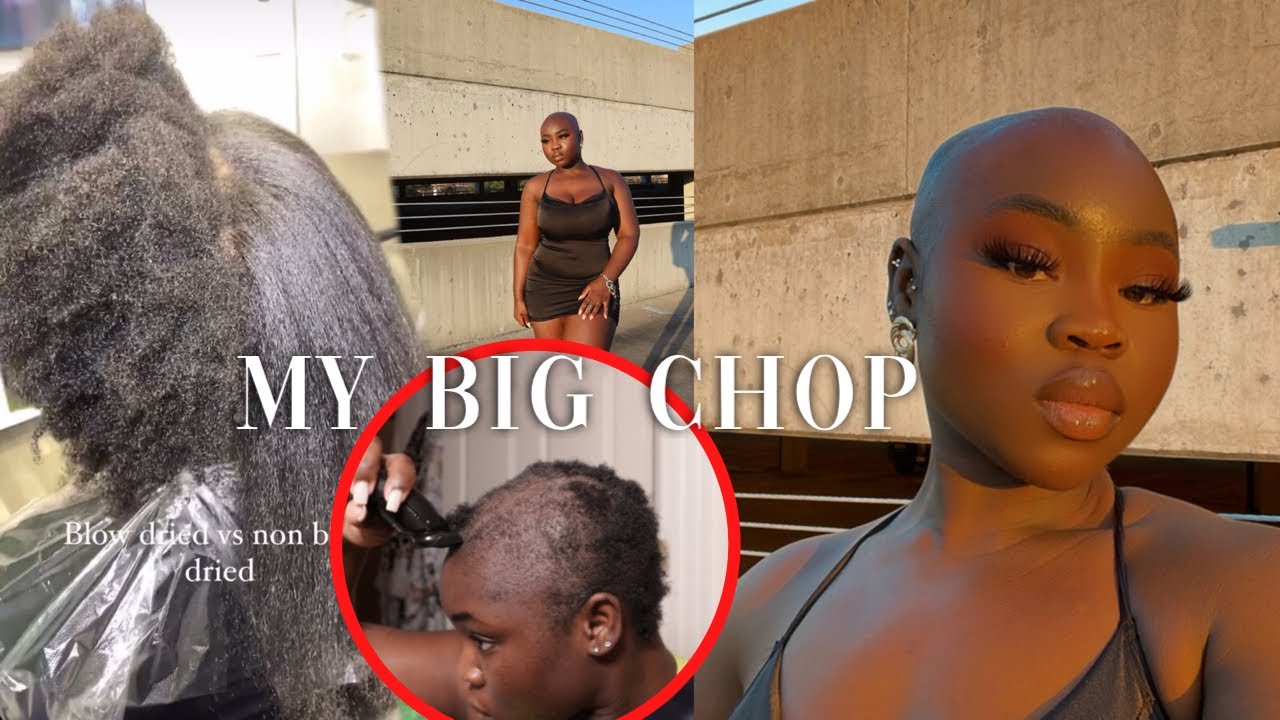 MY BIG CHOP 2022 | cutting ALL my natural hair | shaving my natural  4c hair bald | Just Araba