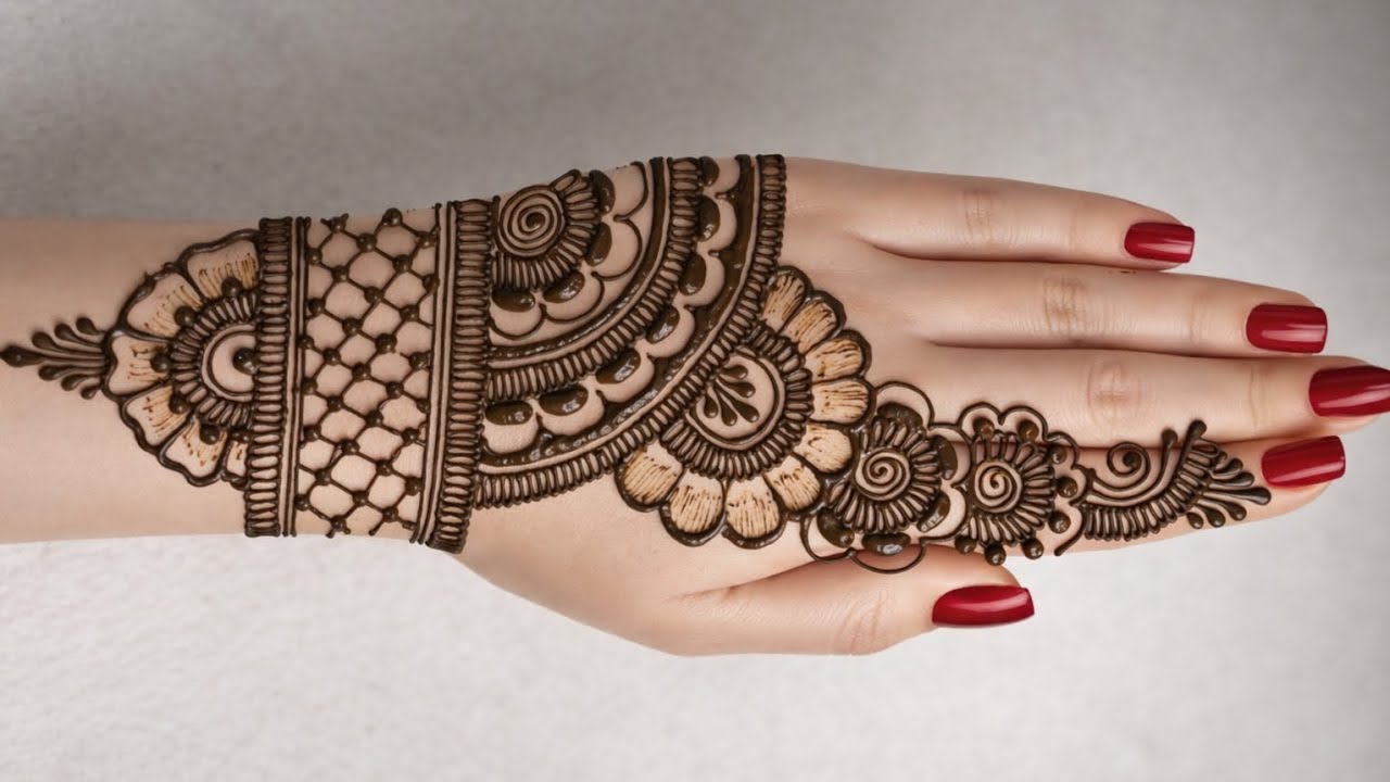 New stylish easy floral back hand mehndi design ||easy back hand mehndi design ||new mehndi design 