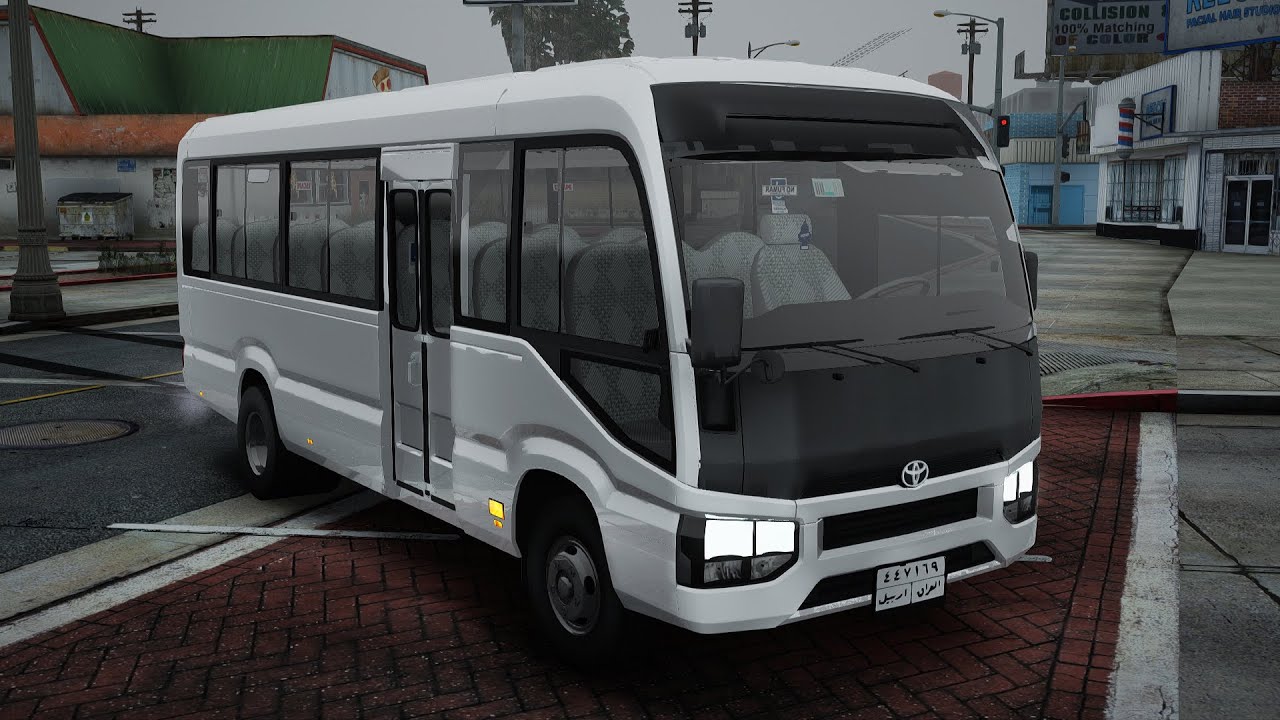 Exclusive Toyota Coaster 2022 Iraq Bus GTA SA Android / PC / GTA V
