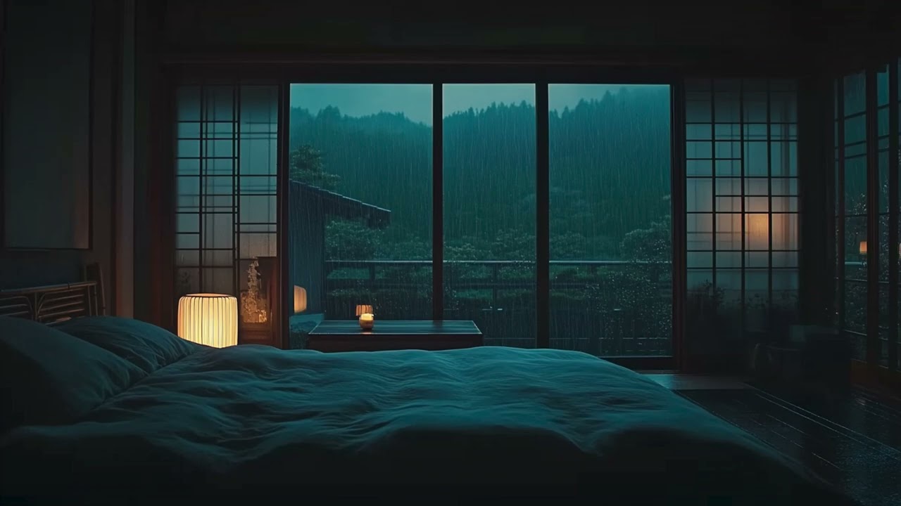 Rain Falling in the Deep Forest 🌧 (No Ads) | Quiet Night Rain Sounds for Deep Sleep & Calm