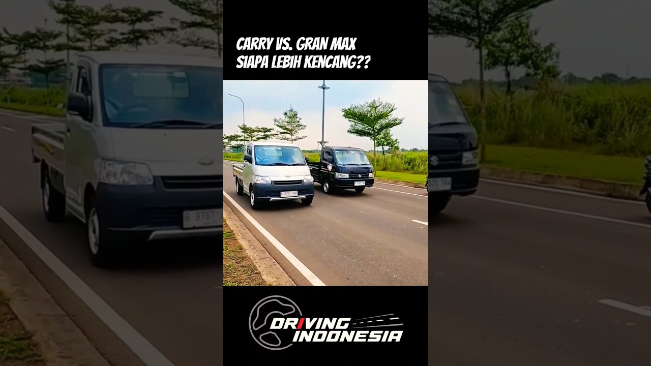 SUZUKI CARRY Vs. DAIHATSU GRAN MAX! 💪 SIAPA YANG LEBIH KENCANG?? #pov #granmax #carry #mobil #pickup