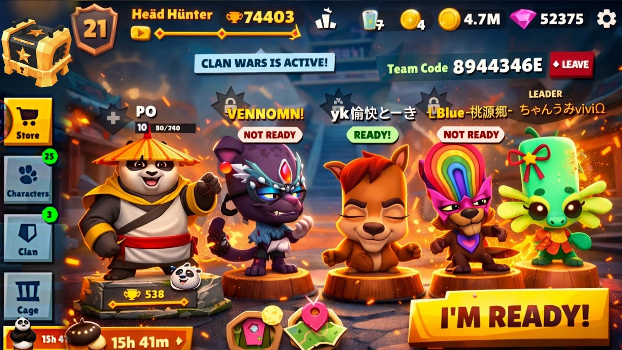 Zooba Squad Event Po Kung Fu Panda Queen Lizzy Betsy Gameplay