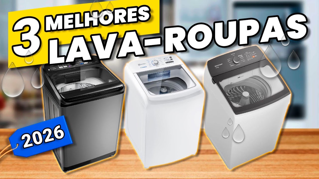 As 3 MELHORES: M&Aacute;QUINA DE LAVAR ROUPAS de 2026!✅ (Melhor Lavadora Lava Roupa)