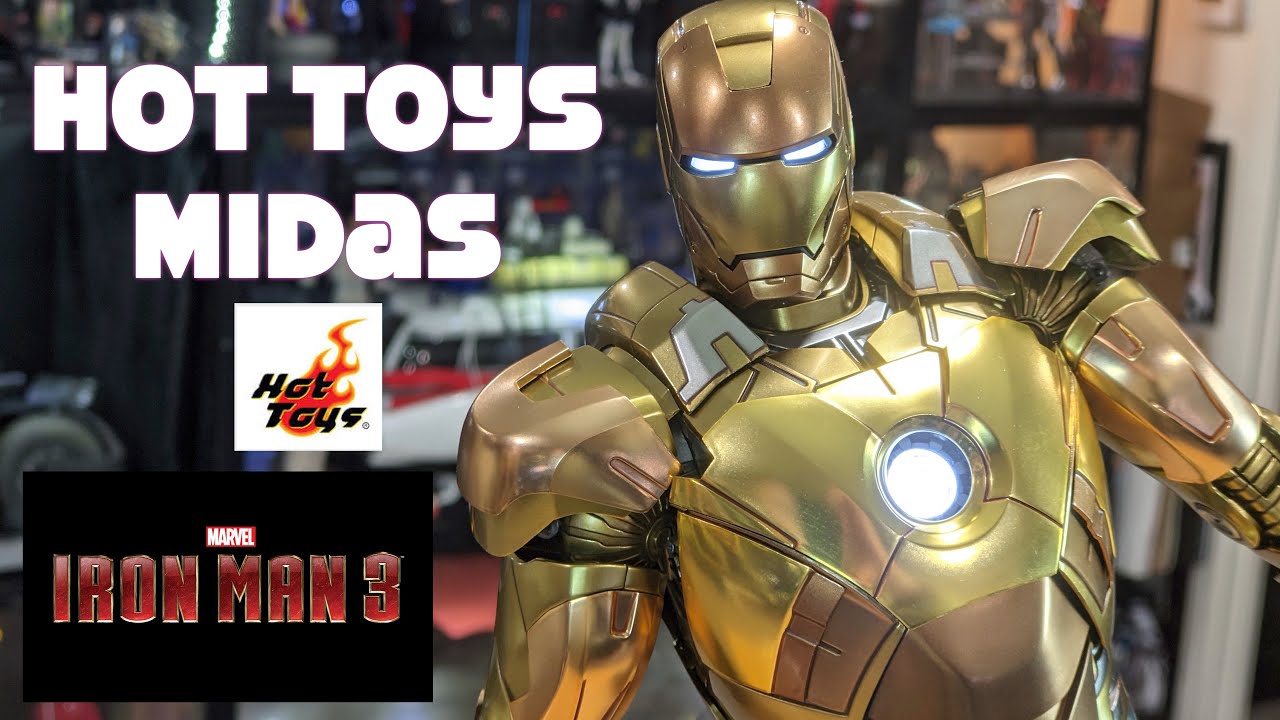 Hot Toys Iron Man 3 Midas MMS586 Die-Cast Edition Review unboxing Mark 21 Suit OR I love GOLD.