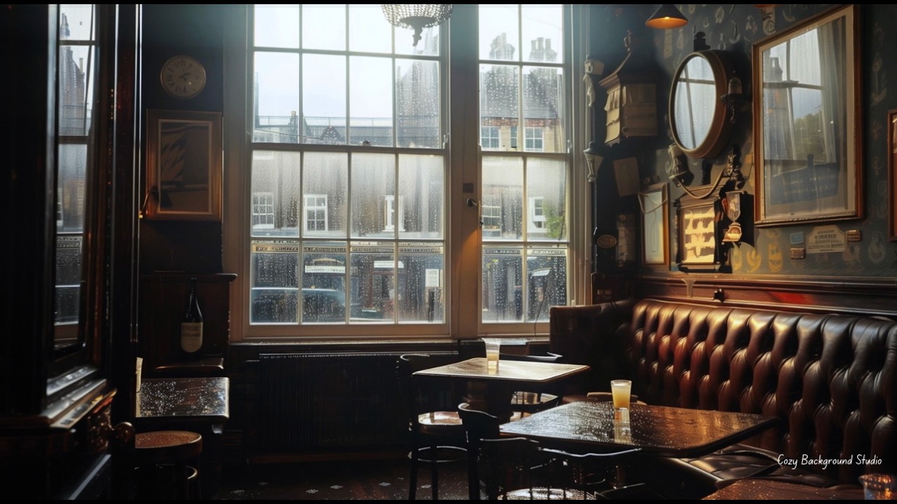 Rain Sounds for Sleep with Soft Thunder | Cozy Pub