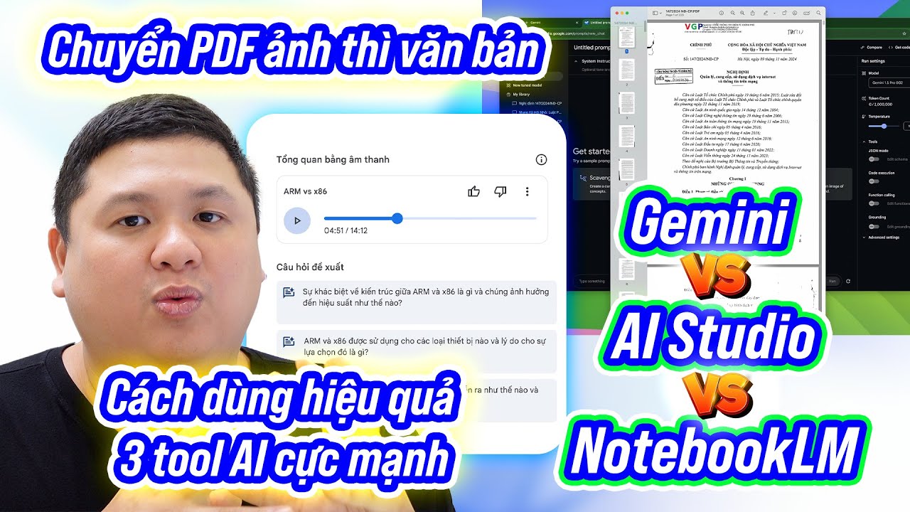 Dùng Google AI Studio chuyển PDF ảnh sang chữ, NotebookLM làm nghiên cứu cực nhàn