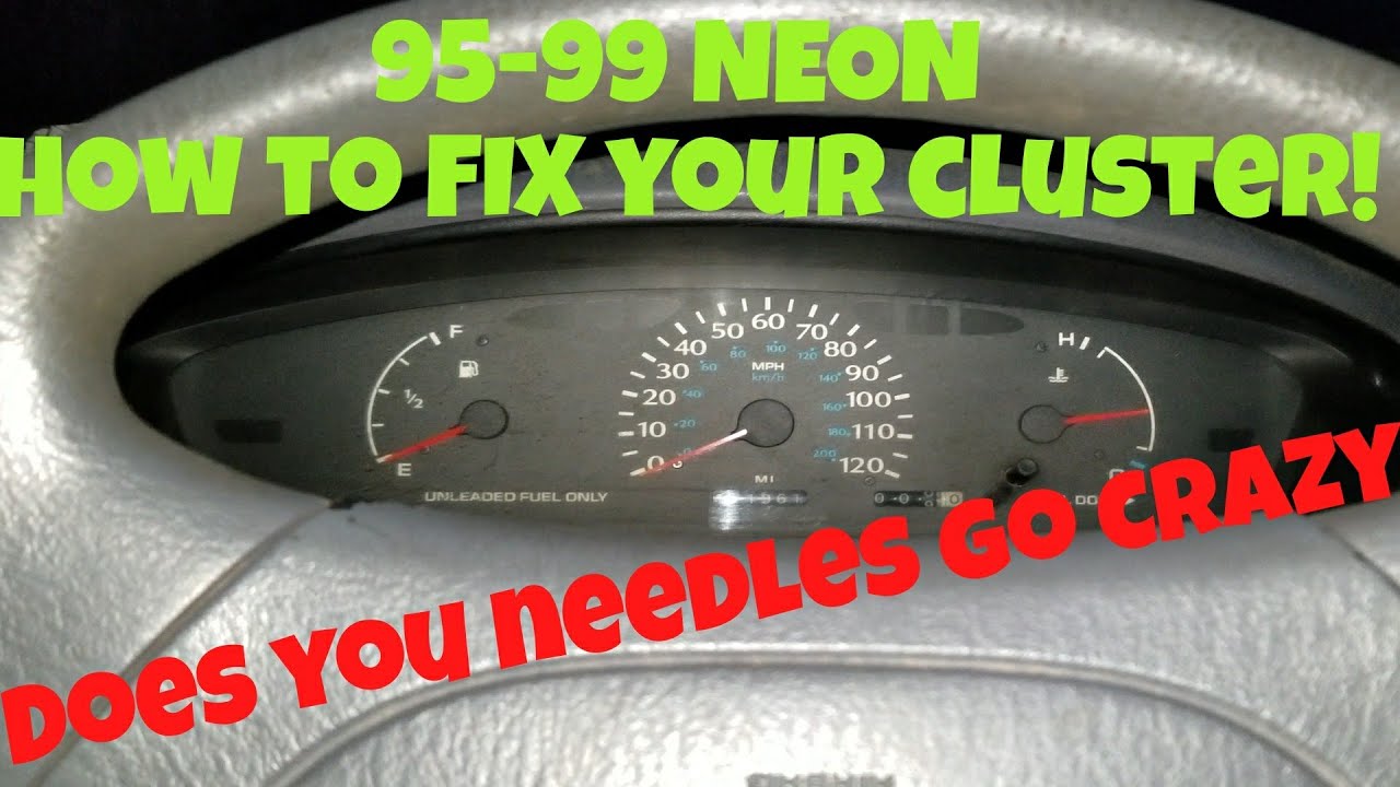 HOW TO FIX A 95-99 NEON JUMPING CLUSTER!!!