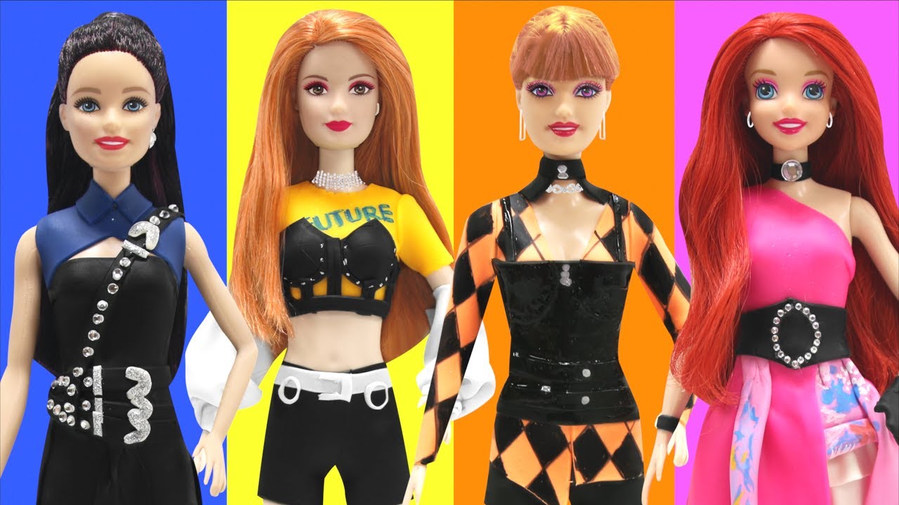 Play Doh BLACKPINK 'Kill This Love' Inspired Barbie Doll Costumes