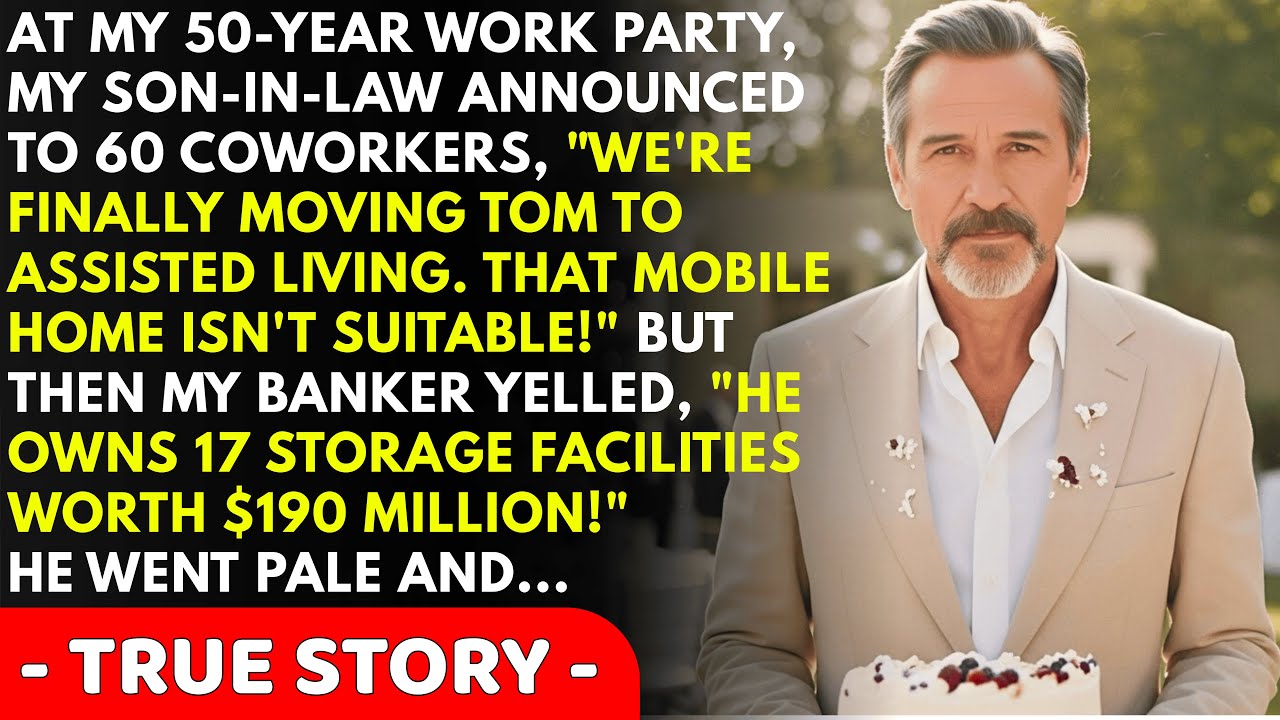 At My 50-Year Work Party, My Son-in-Law Announced I'm Moving to Assisted Living, But Then My Bank...