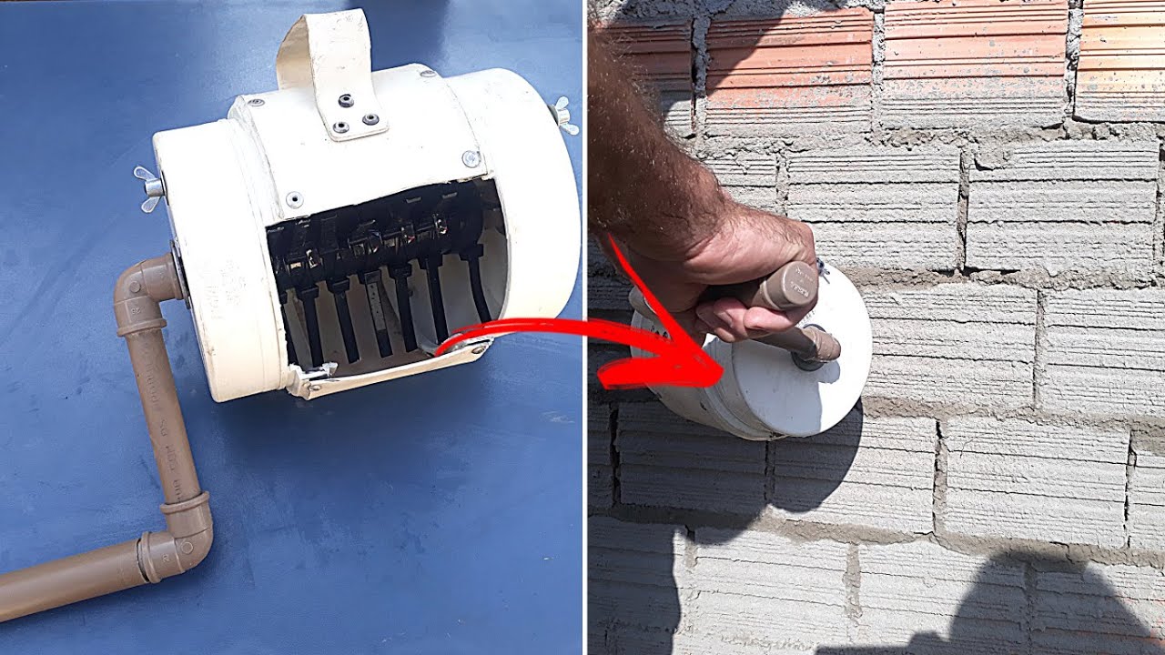 CHAPISCADEIRA DE PAREDE MANUAL DE PVC CASEIRA - EFICIENTE  PASSO A PASSO COMPLETO - FAÇA VOCÊ MESMO.