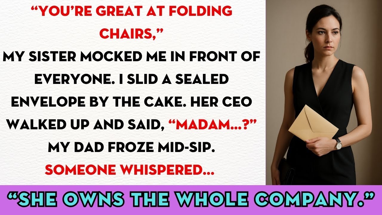 At My Sister's Party, She Said I Was Great at Folding Chairs — Then Her CEO Called Me Madam