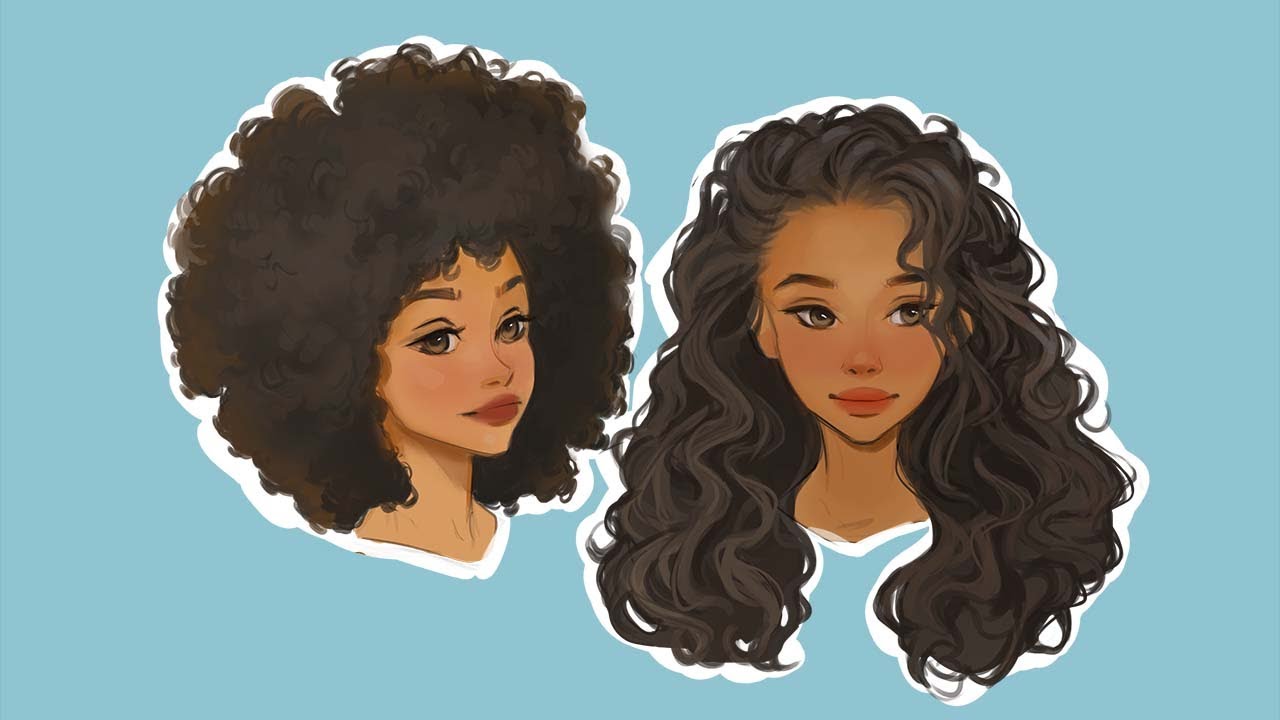How to Paint CURLY Hair