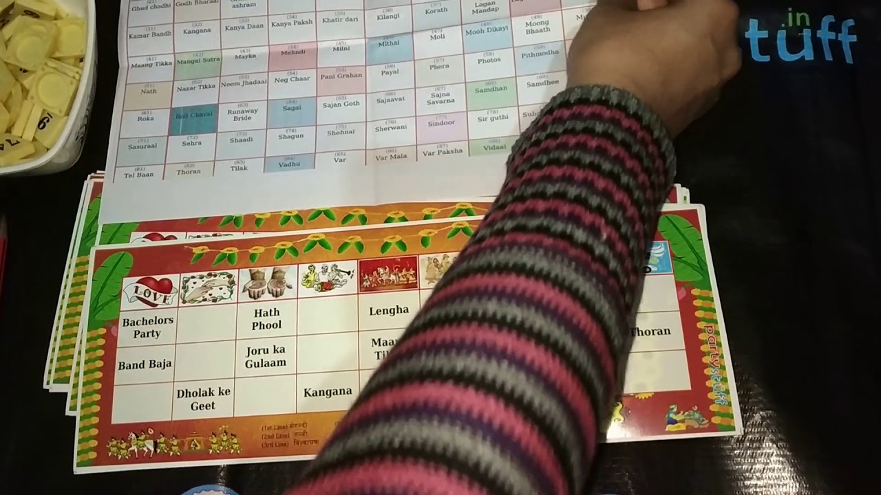 Wedding theme tambola housie word game #wedding related things #wedding party game