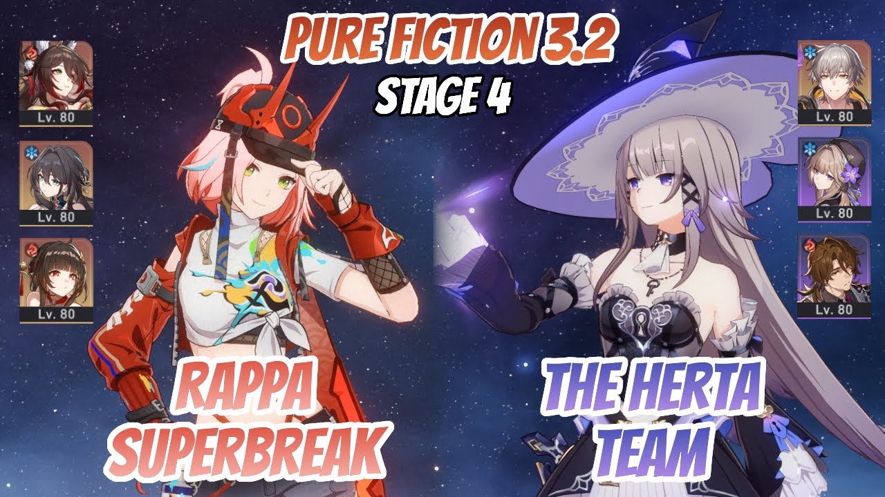 Rappa SuperBreak & The Herta Team Pure Fiction Stage 4 (3 Stars) | Honkai Star Rail