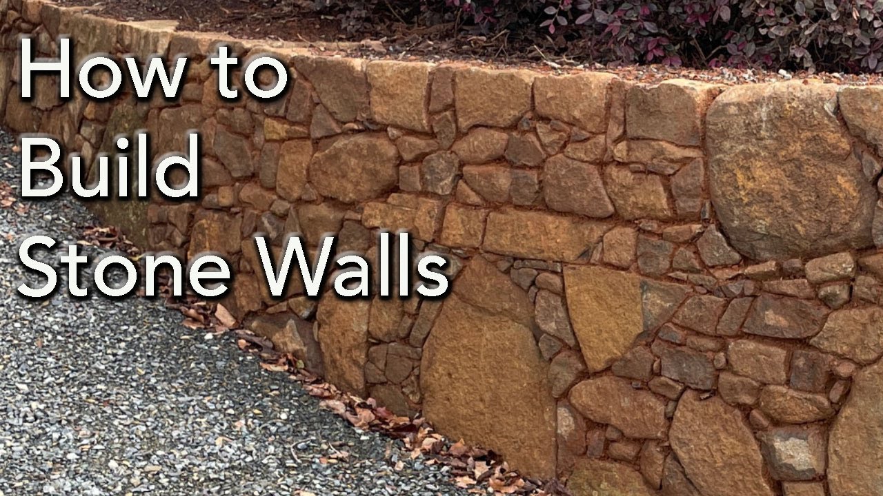 How To Build A Natural Dry Stone Wall or Rock Retaining Wall for your Garden. Design