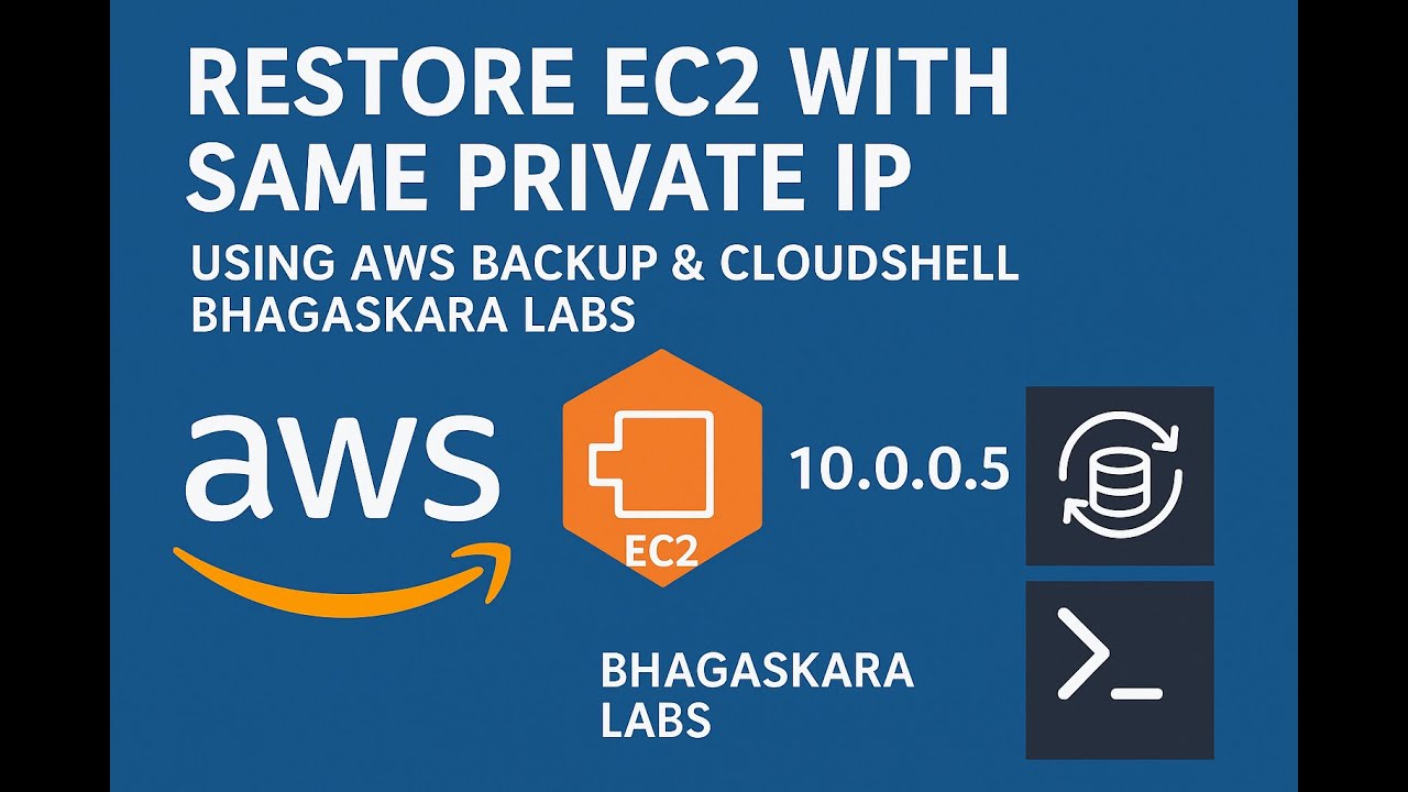 [how-to] Restore EC2 with Same Private IP Using AWS Backup & CloudShell