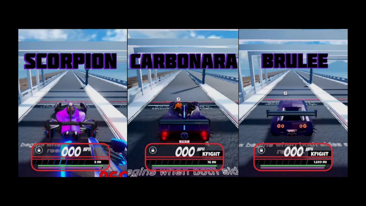 Scorpion VS Carbonara VS Brulee 2024 New Fastest Speed Test in Roblox Jailbreak