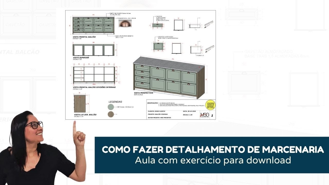 Como fazer detalhamento de marcenaria no LayOut SketchUp -  [Arquivos de exercício p/download]