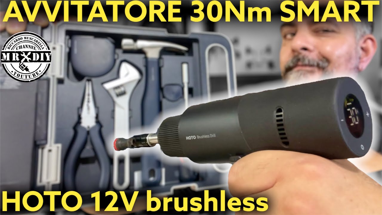 Potente avvitatore smart digitale con impulsi e frizione elettronica 30Nm HOTO BRUSHLESS 12V Trapano
