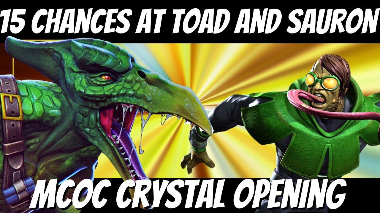 15 Chances at 6 Star Toad or Sauron MCOC Crystal Opening Marvel Contest of Champions Crystal Opening