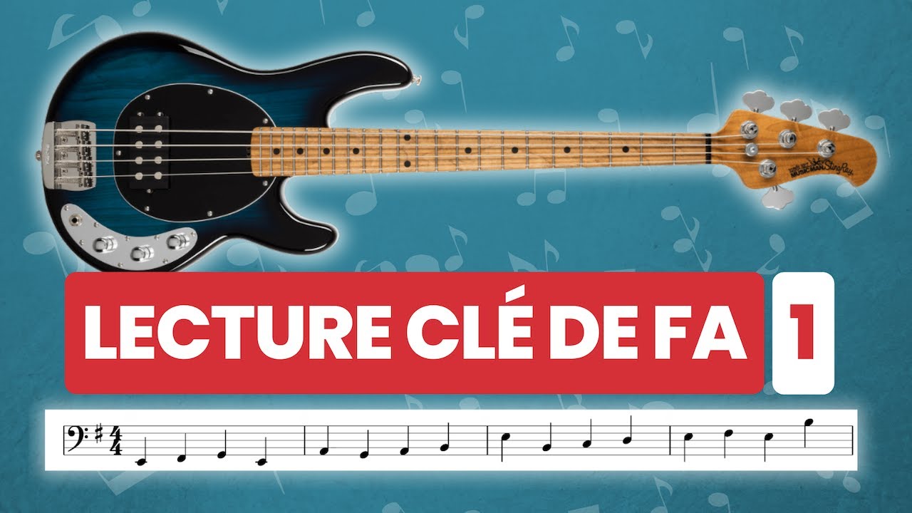 LECTURE CLÉ de FA à la BASSE 🎸Cours Débutants 1
