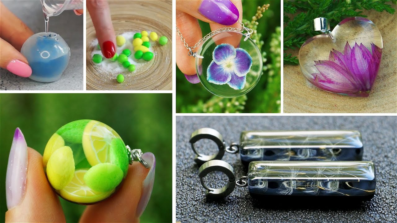 9 Resin Accessories FAIRY PENDANTS MADE OUT OF AN EPOXY RESIN