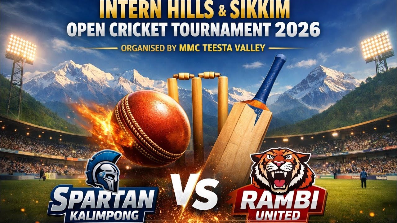 Spartan Kalimpong v/s Ranbi united @ Inter Hills Cricket Tournament 2026 at Teesta valley
