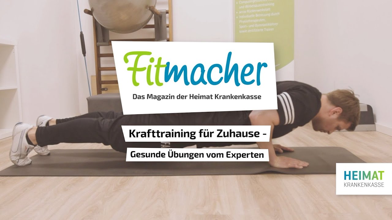 Krafttraining für Zuhause – Ein Physiotherapeut zeigt 6 gesunde Übungen