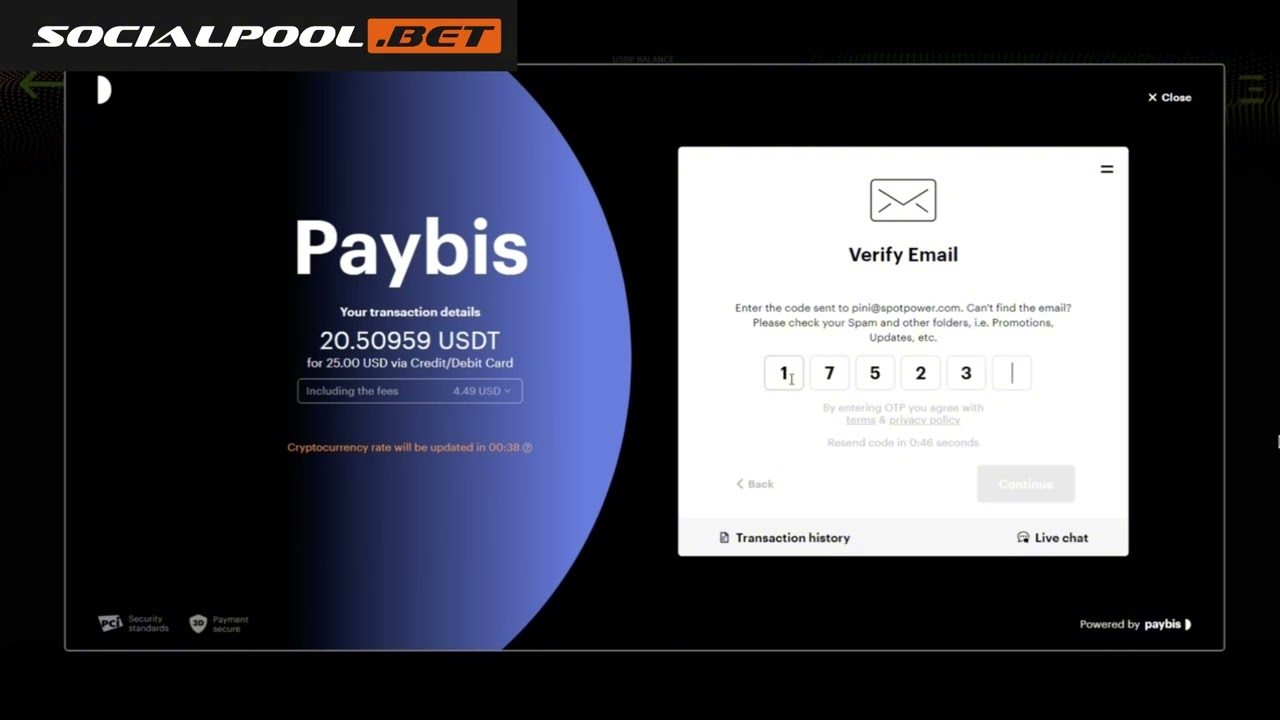 Top Up with Credit Debit Card | Socialpoolbet WEB3 Dapp