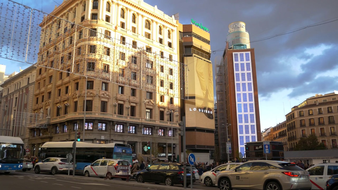 Plaza de Callao, Corte Inglés, Fnac | Madrid EN 4K