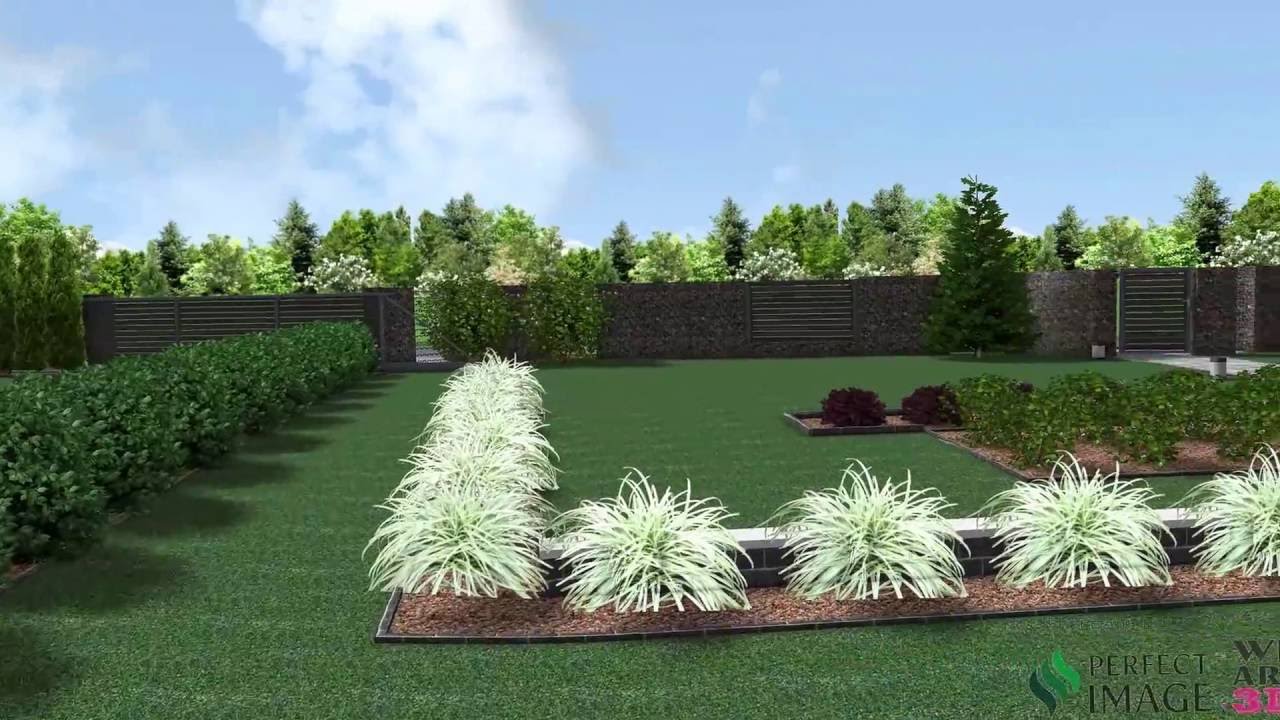 Walkthrough in the modern garden