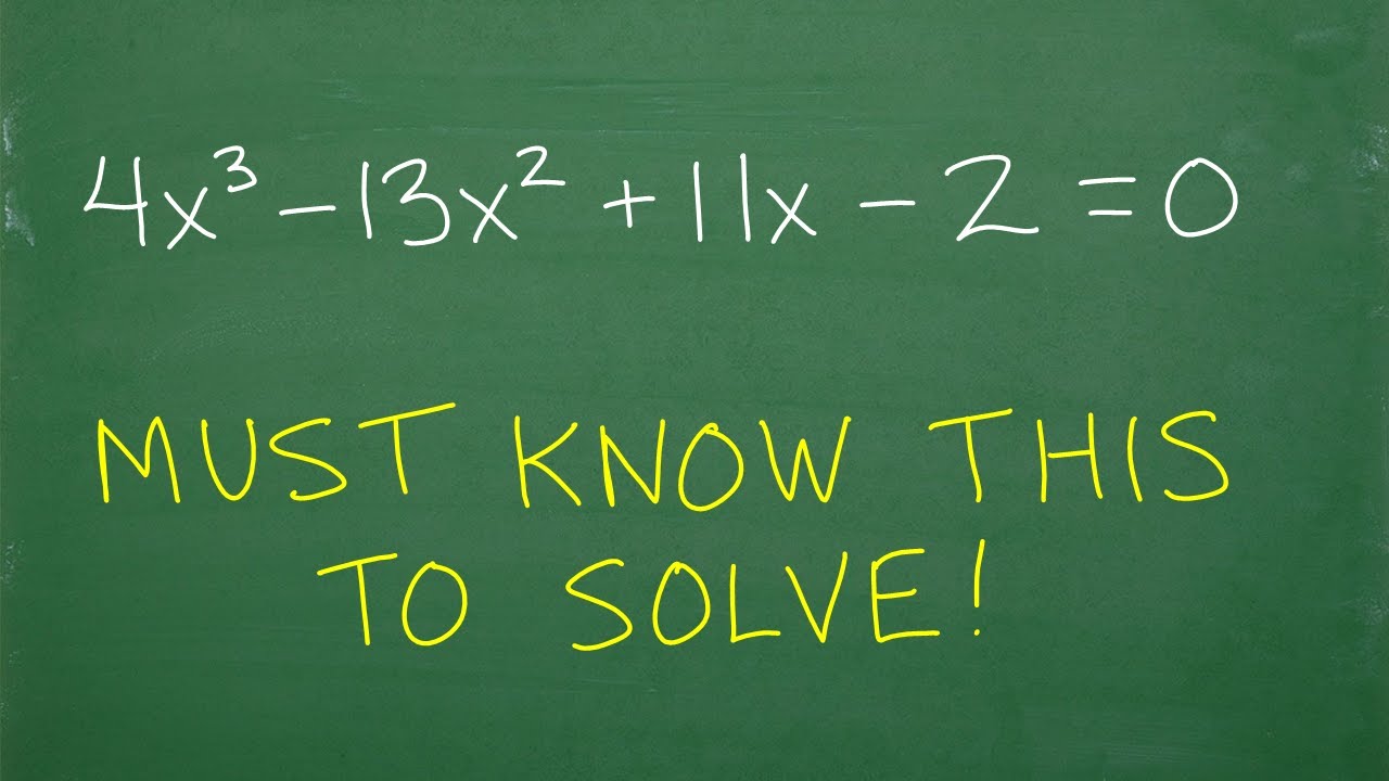 НЕПРОСТО решить это полиномиальное уравнение — ИСПОЛЬЗУЙТЕ ЭТО! (Теорема о рациональных корнях)