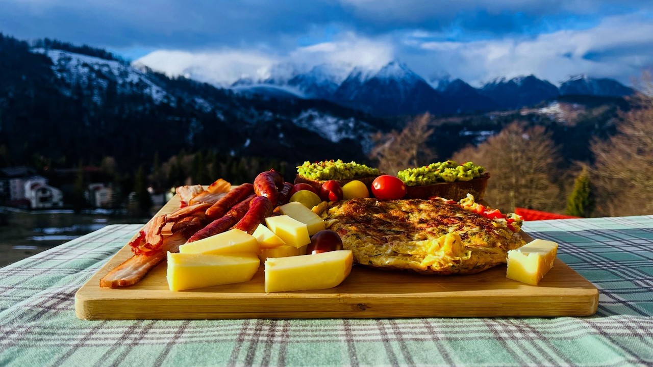Mountain Cabin Morning | Breakfast on the Balcony