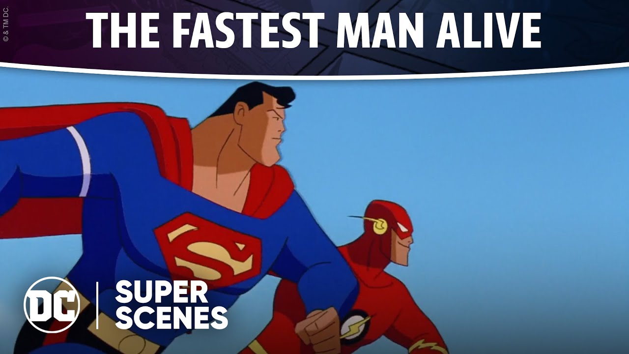 Superman: The Animated Series - Racing The Flash | Super Scenes | DC