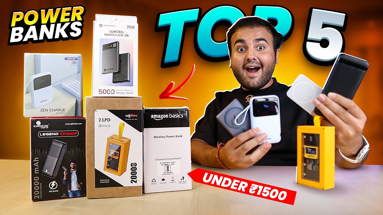 TOP 5 Best & Unique POWER BANKS under ₹1500/- in 2025 🤯🔥