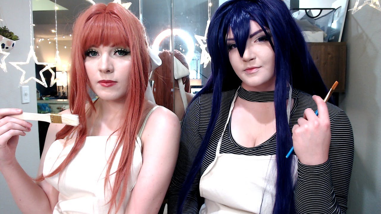 Yuri + Monika Painting Stream [ DDLC Cosplay ]