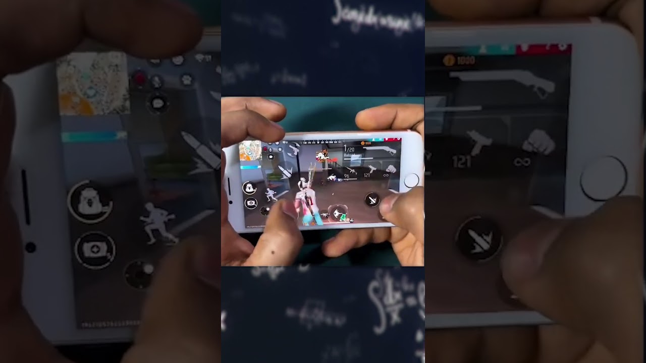 iPhone 8 Free Fire handcam video 🔥🎮 #freefirehindi #freefireindia