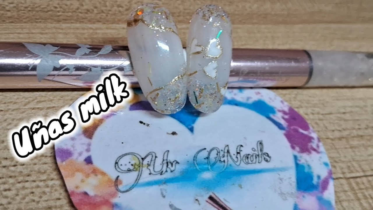 Uñas Milk 💅💕para san Valentin// Milk nails💅