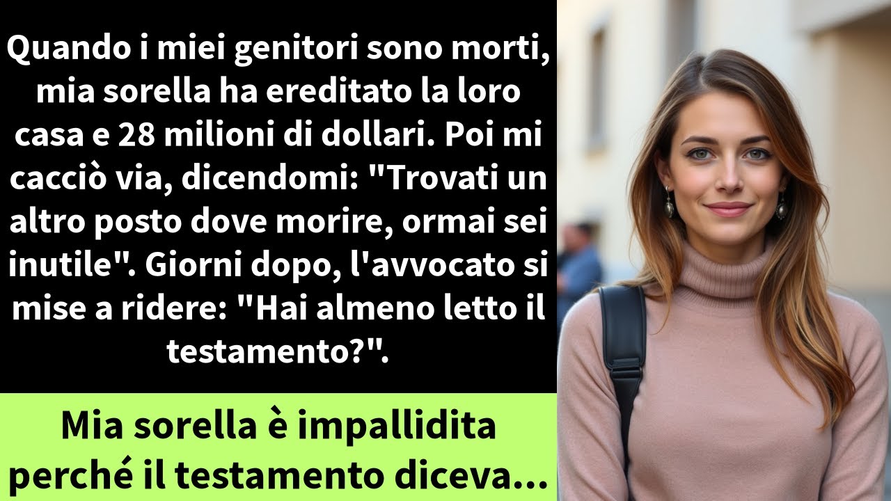 Quando i miei genitori sono morti, mia sorella ha ereditato la loro casa e 28 milioni di dollari.