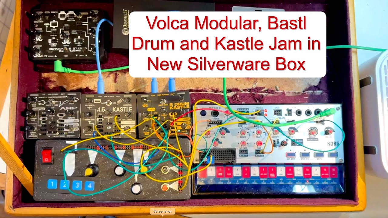 Building my perfect Korg and Bastl Combo in a Silverware box, but wanted to try a little jam first.