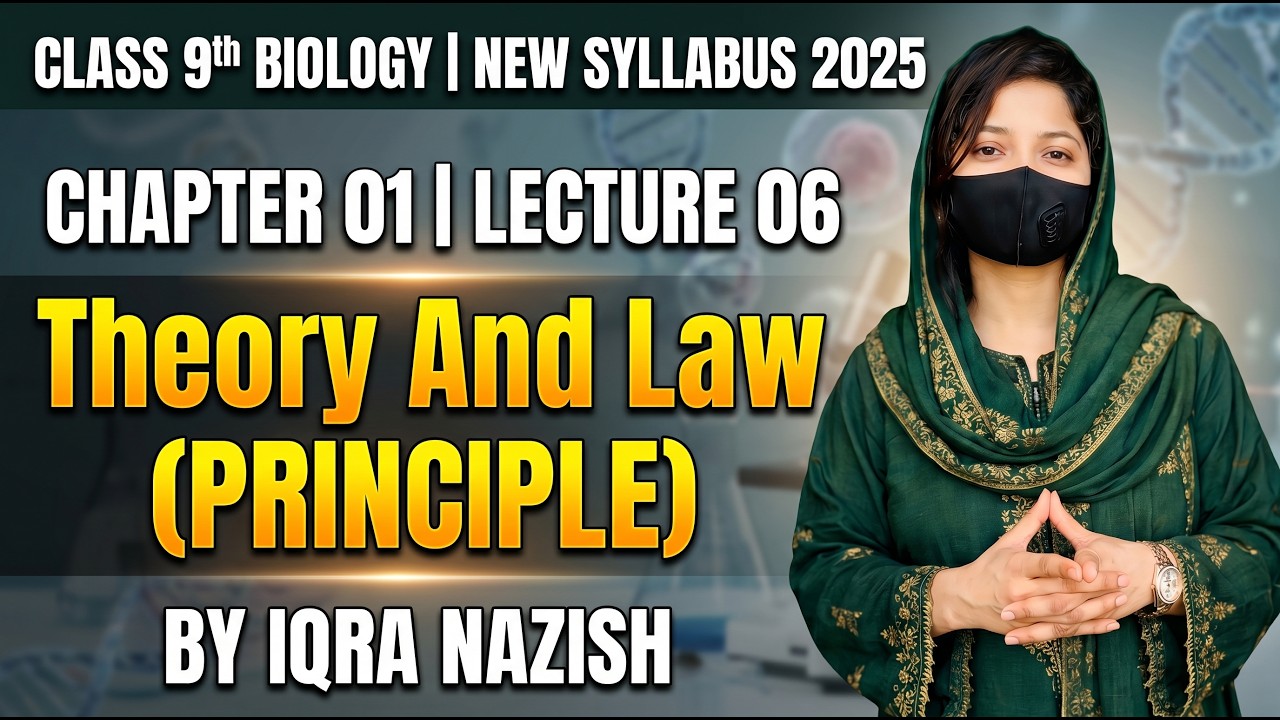 Class 9th Biology New Book: Chapter 1 | Theory and Law (Principle) | Exam Based Easy Explanation