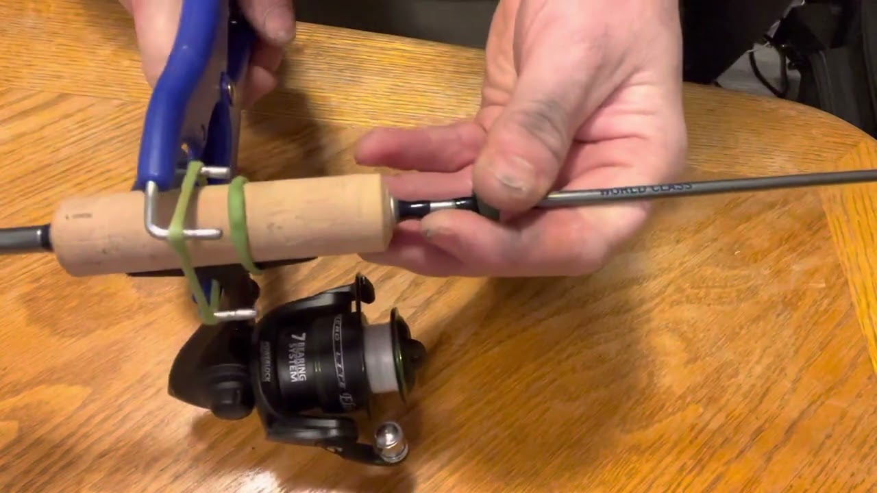 Attaching a Reel to a Fenwick World Class Ice-fishing Rod