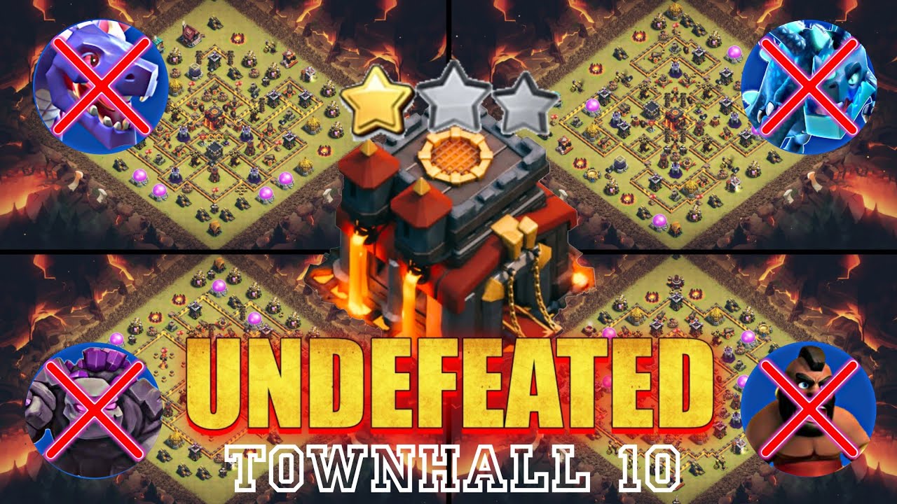 TOP-10 TH10 BEST FOR WAR BASE / RANK BASE AND CWL BASE WITH COPY LINKS || TH10 ANTI 3 BASE 